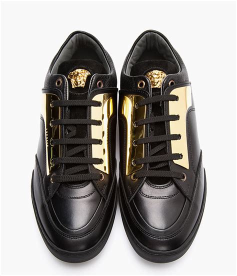 versace black high tops|versace sneakers low top.